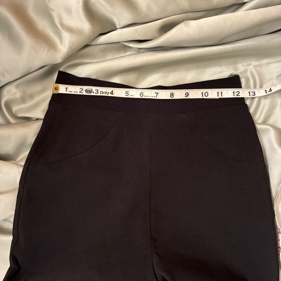 Elle Askari Black High Waist Back Zip Cigarette Rayon Pant Size S Fits Lk XS EUC - Picture 5 of 9